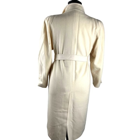 Ted Lapidus 100% Wool Coat in Cream, Women's Size 8 US - Picture 4 of 16